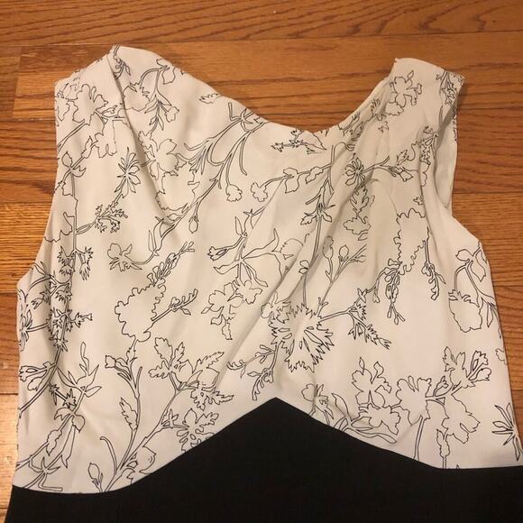 CLASSIQUES ENTIER Black & White Silk Sheath Dress Women's Size 6 - Picture 7 of 9